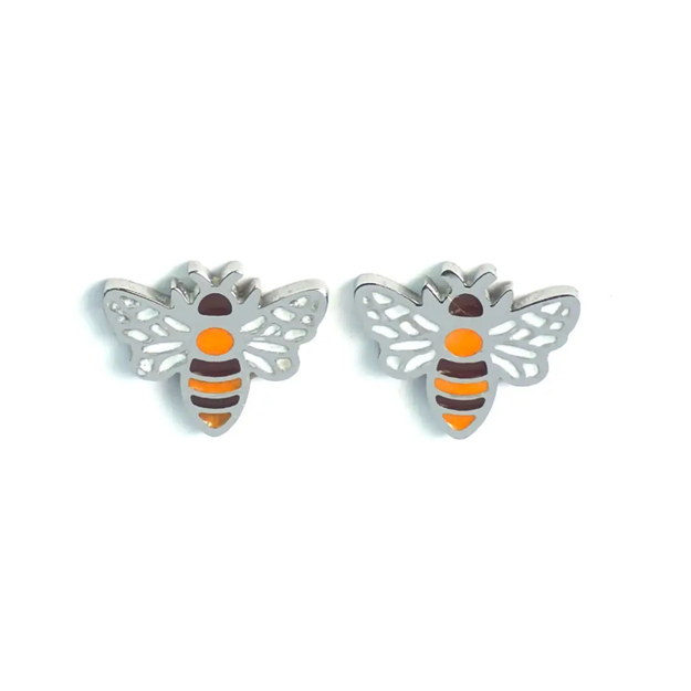 Picture of Bee earrings - silver