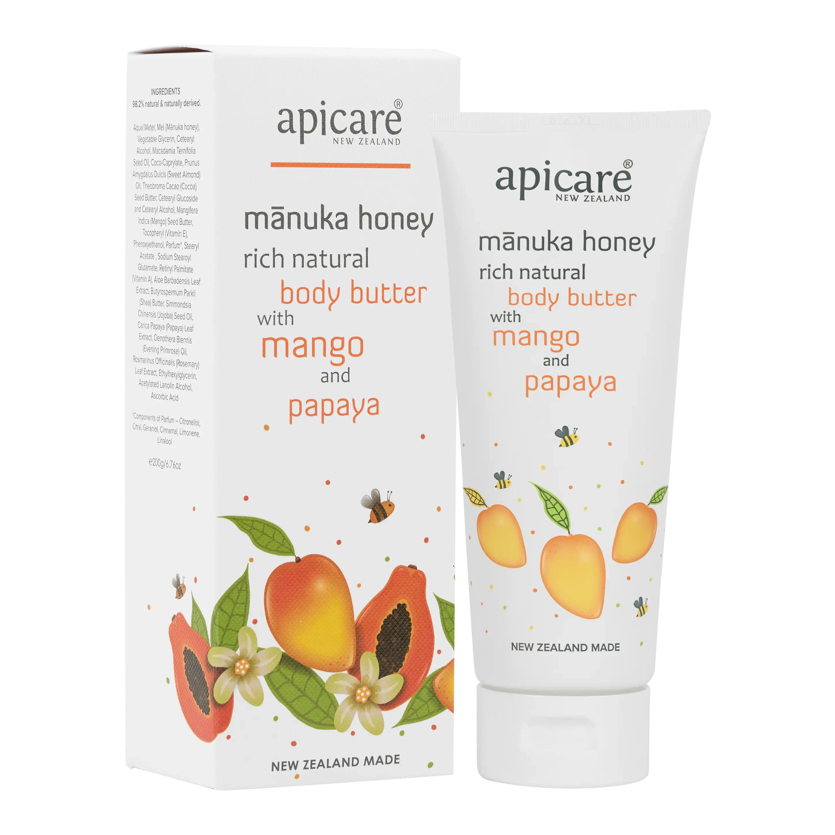 Mānuka honey bodycreme with Mango & Papaya